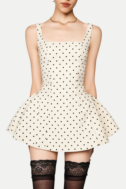 Kuyio Polka Dot Mini Dress