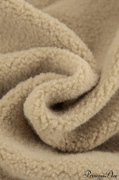 Lamb Fleece Tie Waist Sports Pants