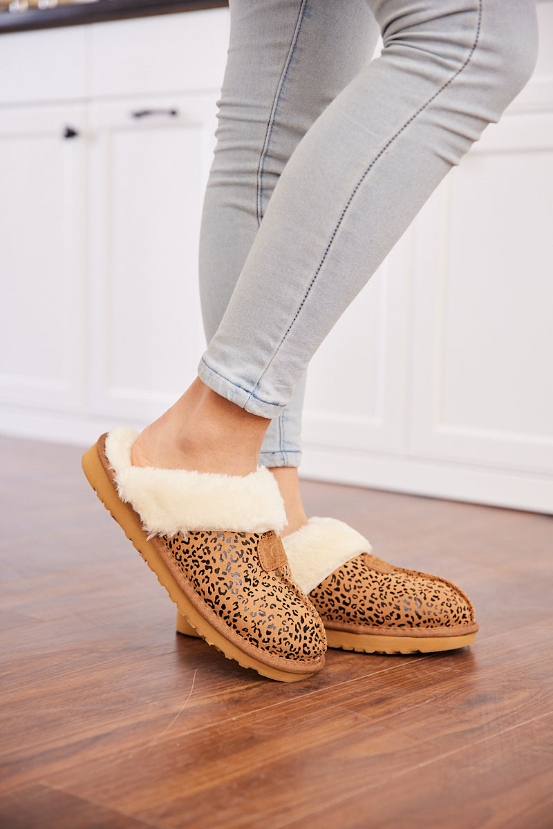 Stefanie Leopard Faux Fur Slipper