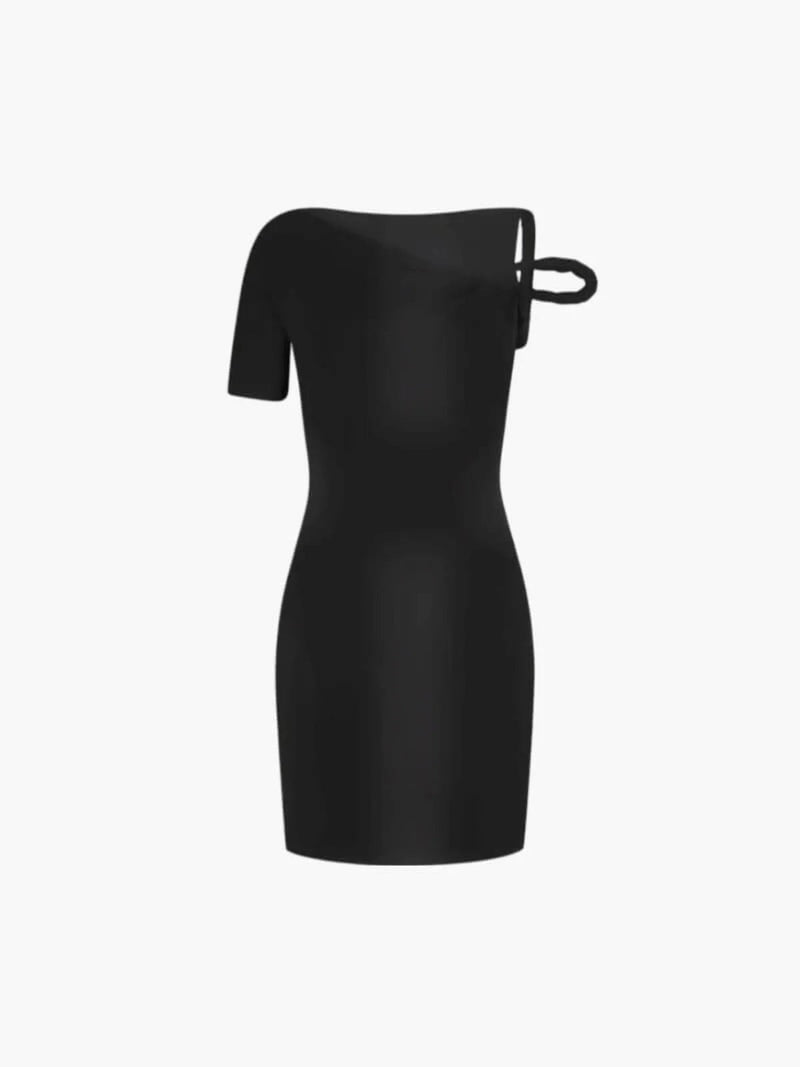 Off-shoulder Cutout Bodycon Mini Dress