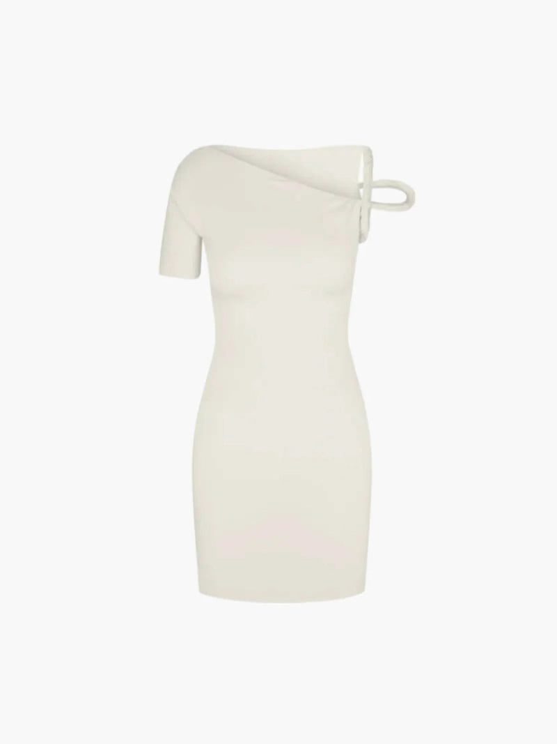 Off-shoulder Cutout Bodycon Mini Dress