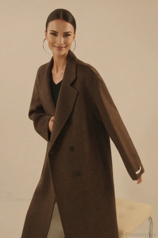 Loose Mid-length Slouchy Korean Wool Overcoat