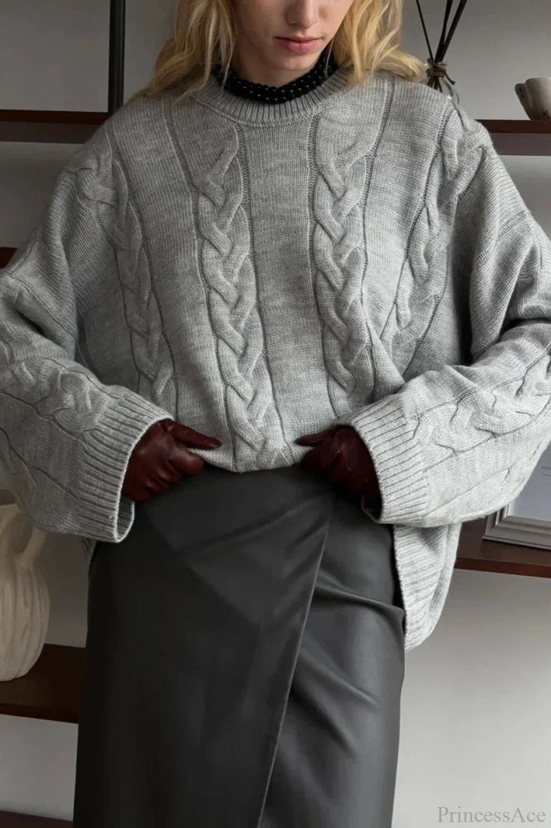 Loose Lazy Crewneck Sweater