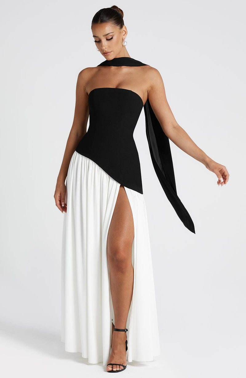 Contrast Maxi Dress