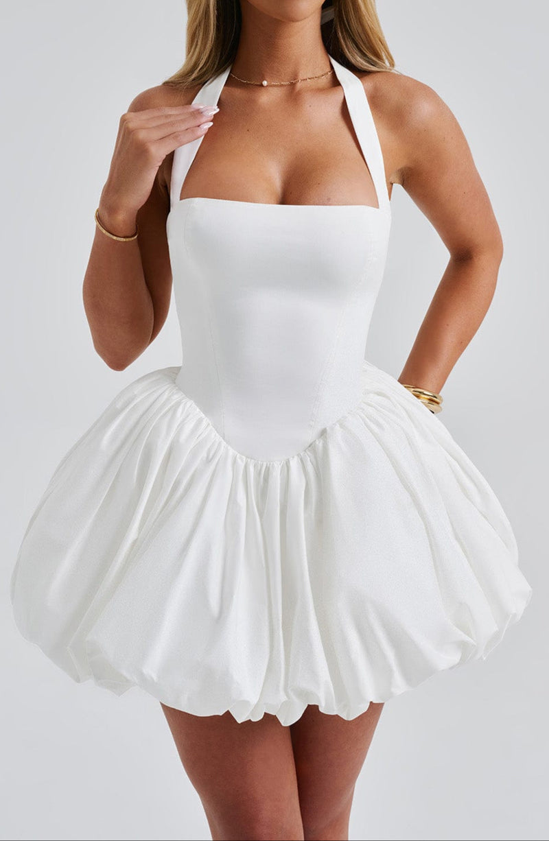 Alexa Mini Dress-ivory