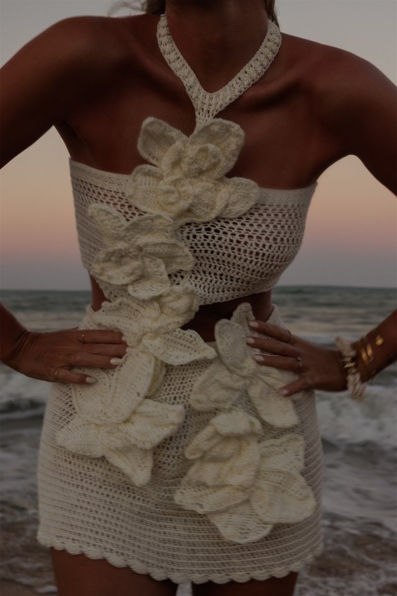 Martha Halter Knitted Mini Dress