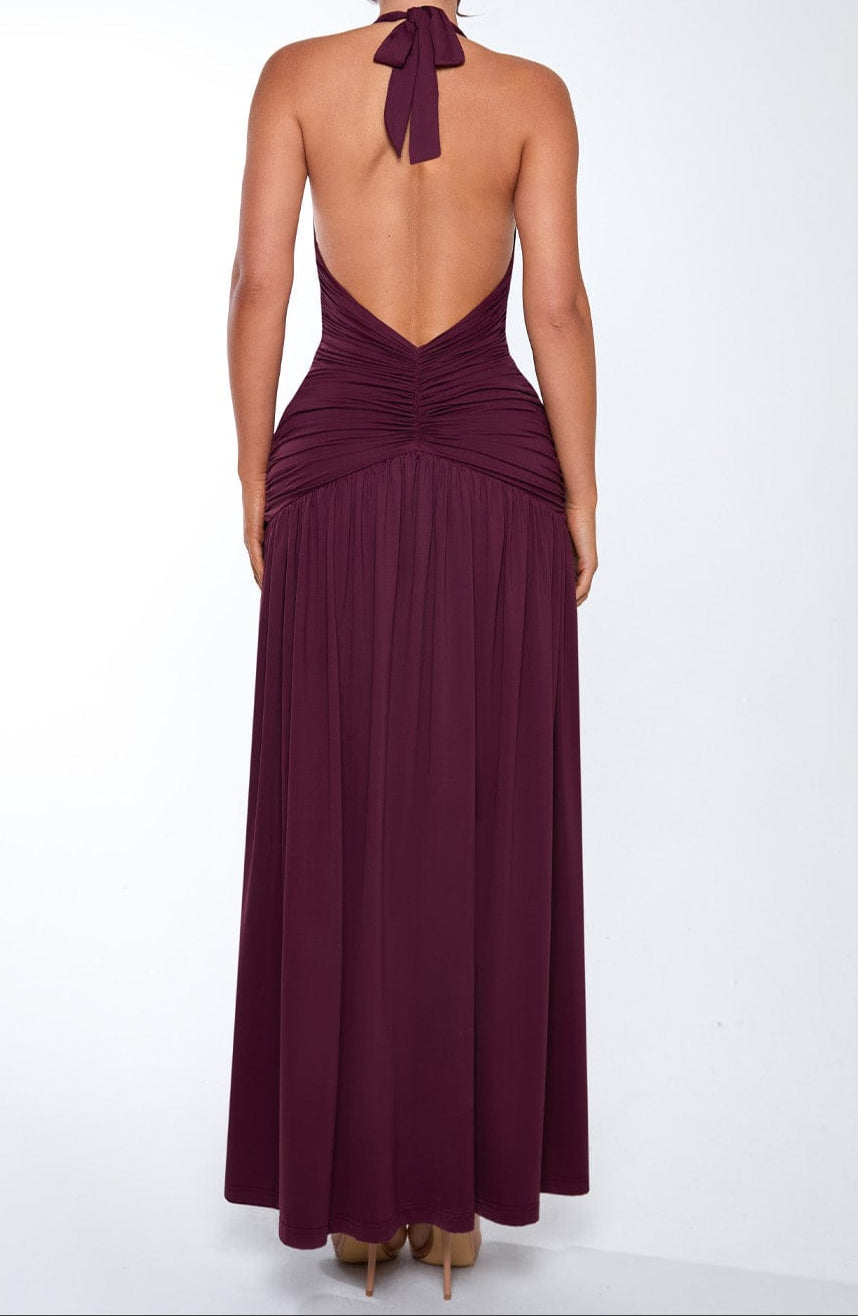 Fiorella Maxi Dress - Cherry Lacquer