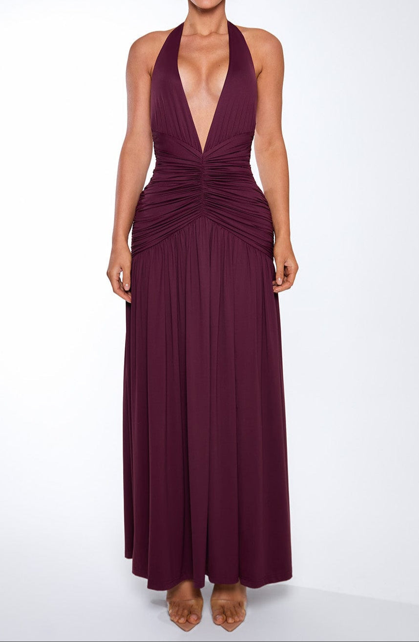 Fiorella Maxi Dress - Cherry Lacquer
