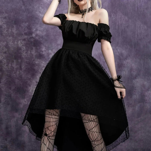 Mesh Tailcoat Midi Dress