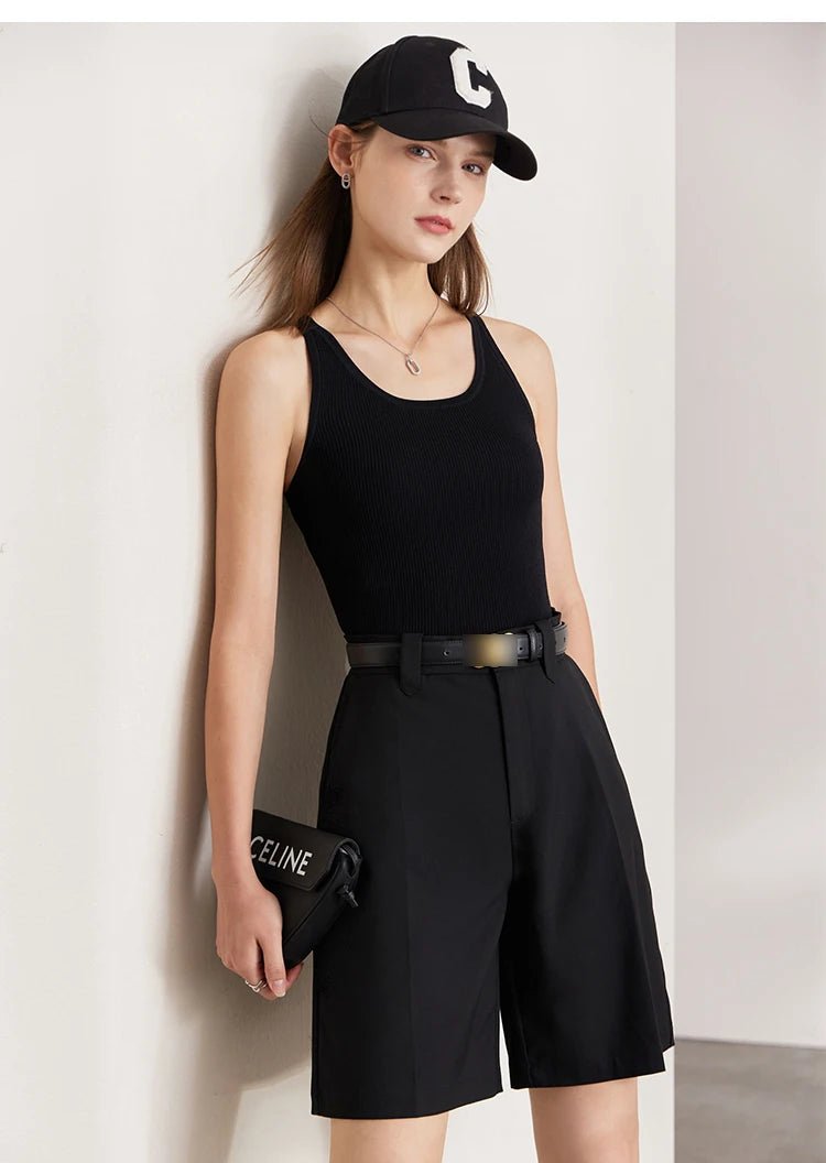 Minimalist Summer Suit Shorts for
