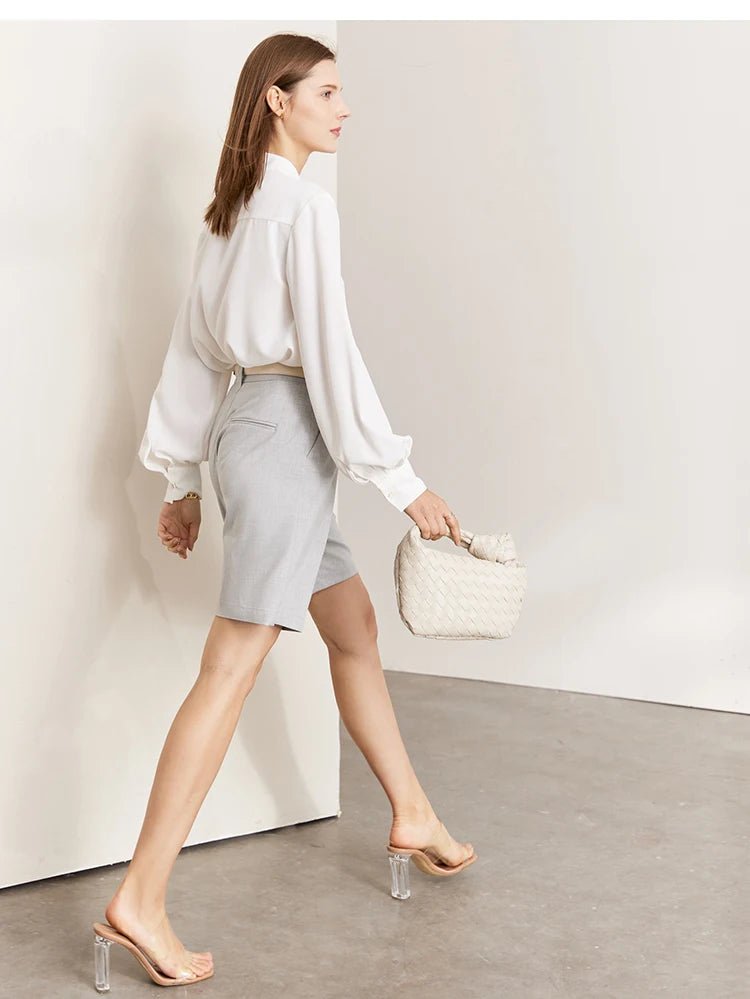 Minimalist Summer Suit Shorts for