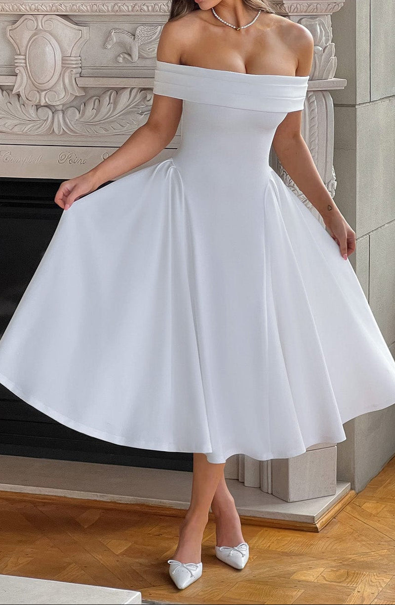 Rafaella Midi Dress - White