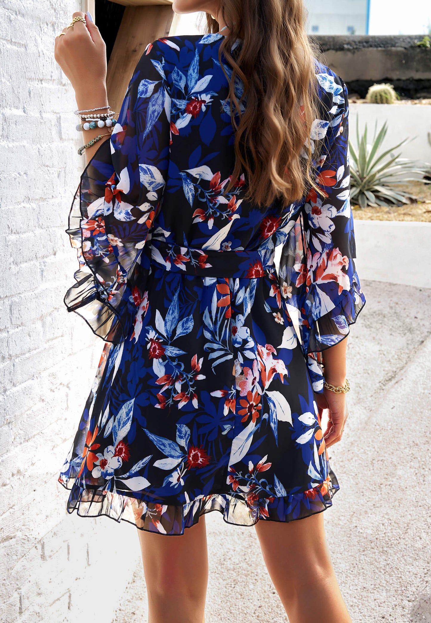 Sienna Wrap Mini Dress - Navy