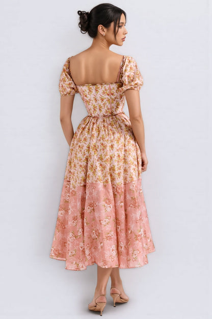 Alexane Bubble Sleeve Midi Dress
