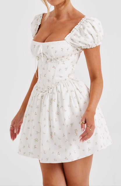 Clarice Mini Dress - Blush Print