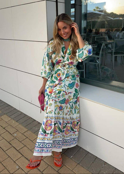 Garden Bloom - Long Sleeve Maxi Dress