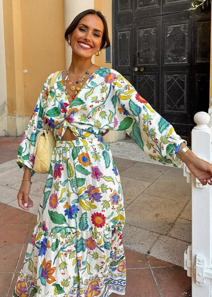 Garden Bloom - Long Sleeve Maxi Dress
