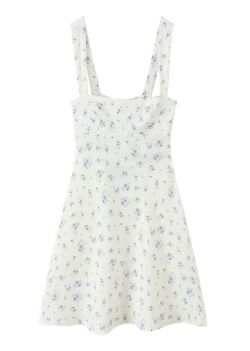 Lavender Bloom - Bow Back Mini Dress