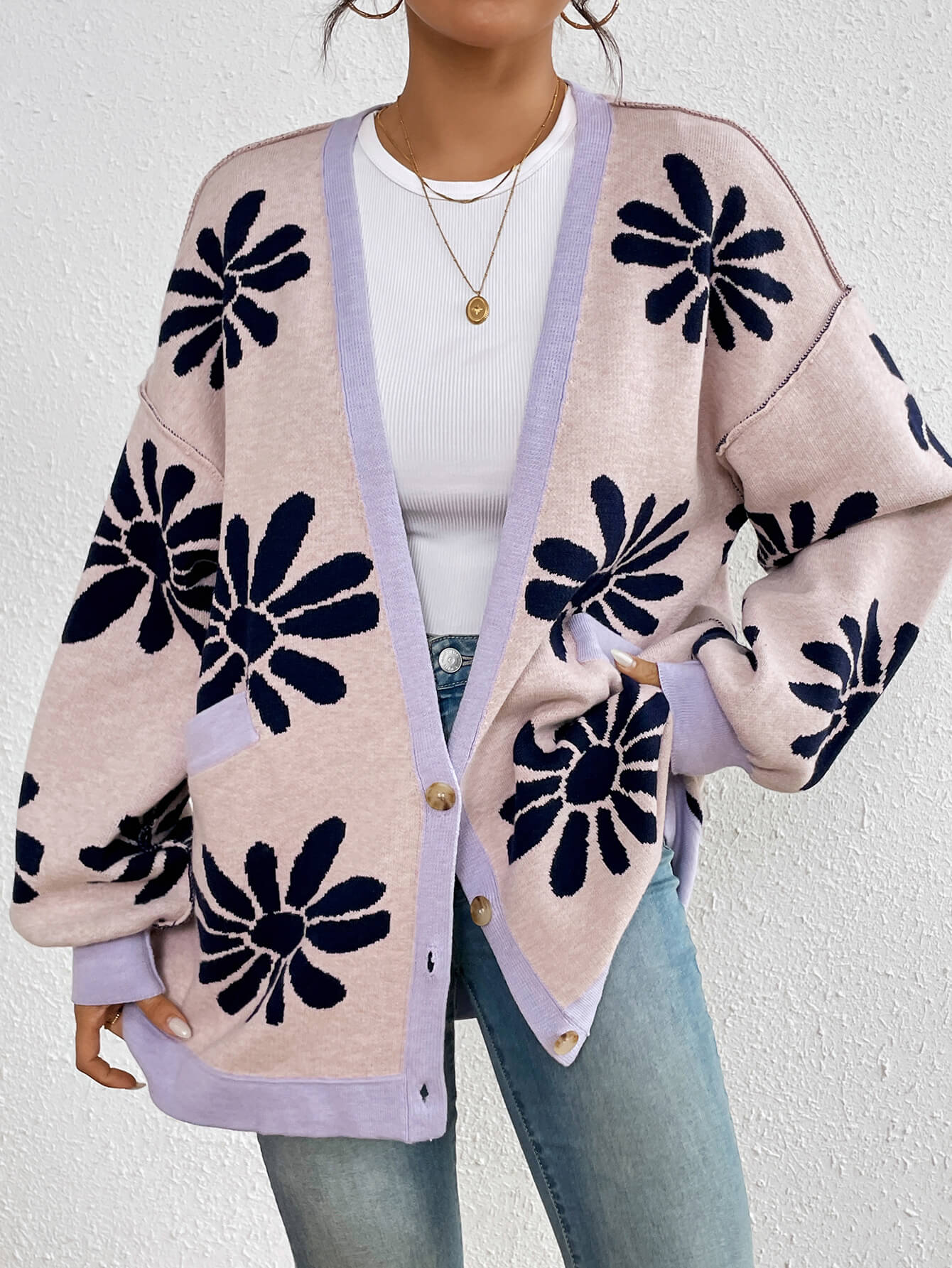 Janelle Knit Cardigan - Pink