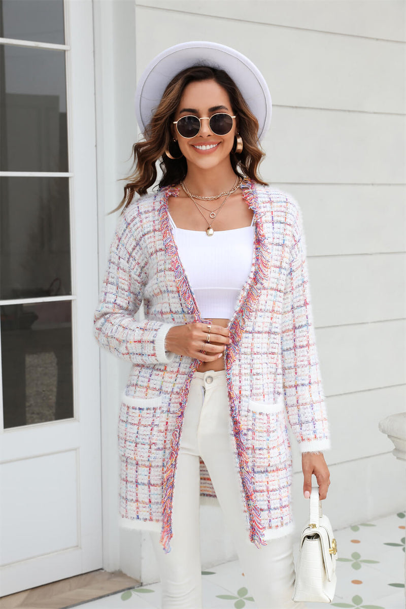 Pate Pocketed Knit Cardigan - Pink