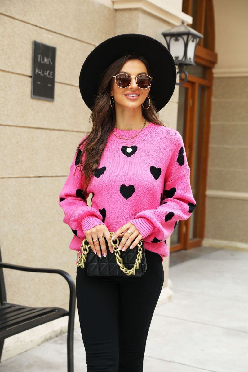 Love Letter Oversized Heart Knit Sweater