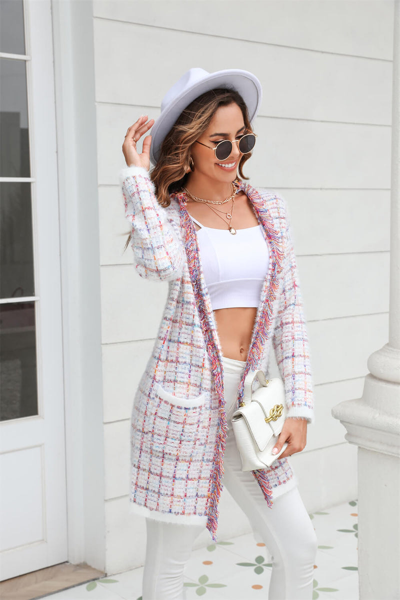 Pate Pocketed Knit Cardigan - Pink