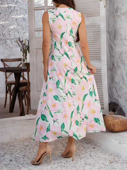 Emelia Print Maxi Dress - Pink