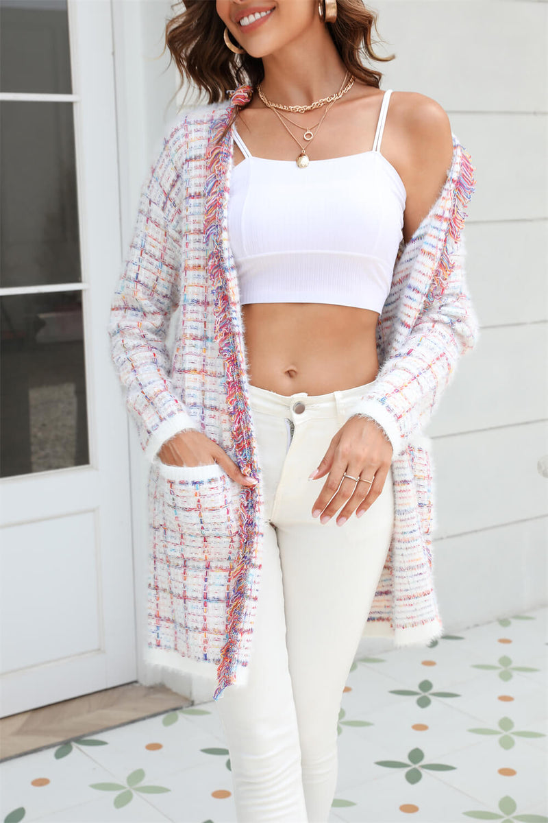 Pate Pocketed Knit Cardigan - Pink