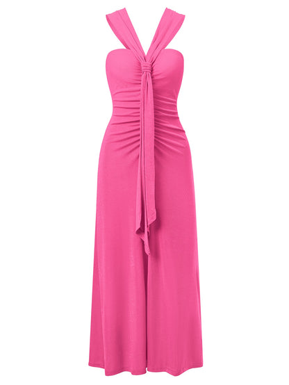 Rylee Halter Neck Maxi Dress - Pink