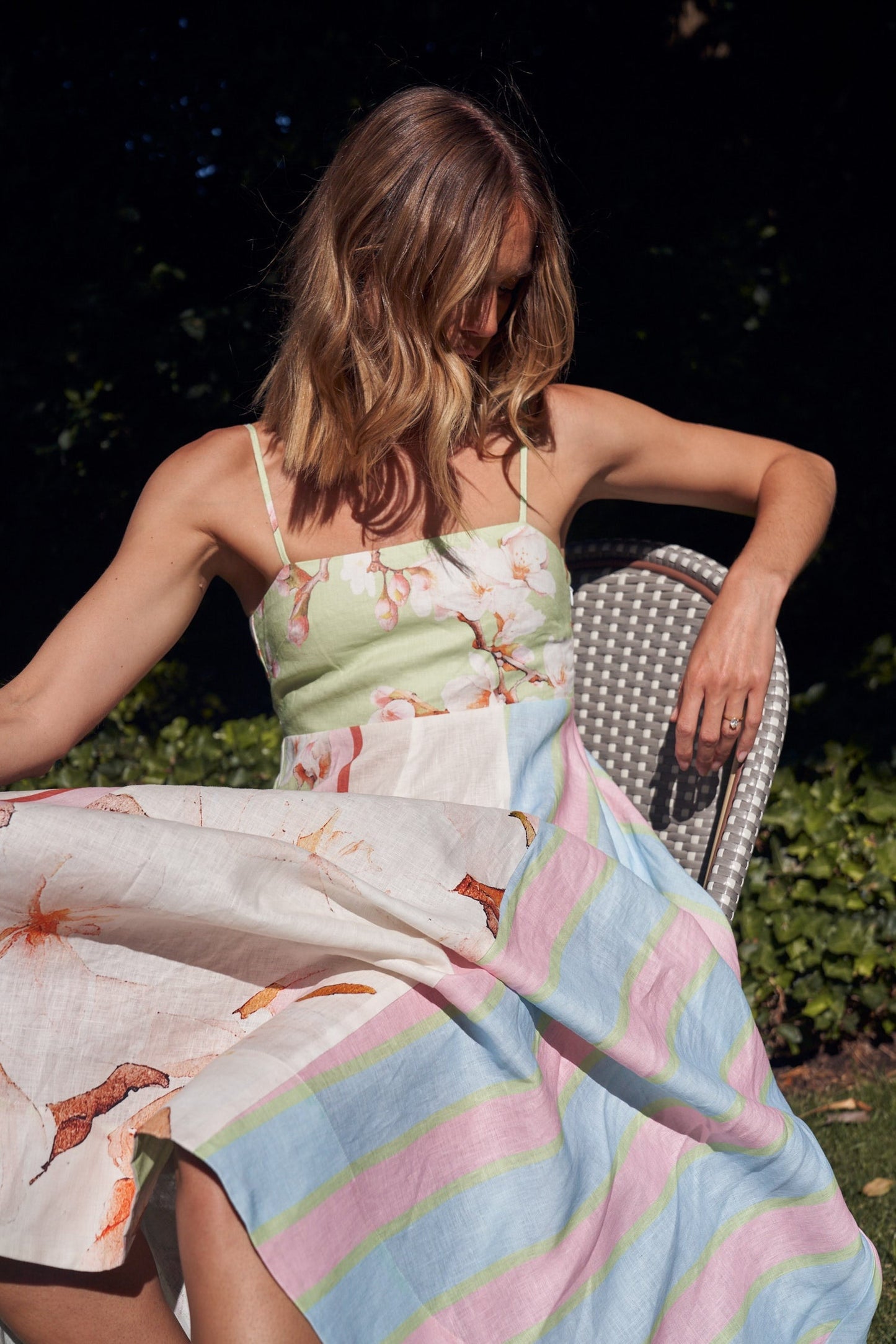 Elaine Print Spaghetti Strap Maxi Dress