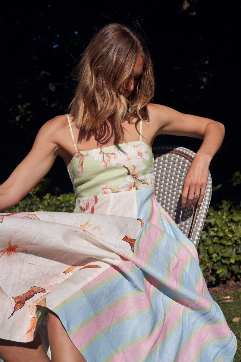 Elaine Print Spaghetti Strap Maxi Dress