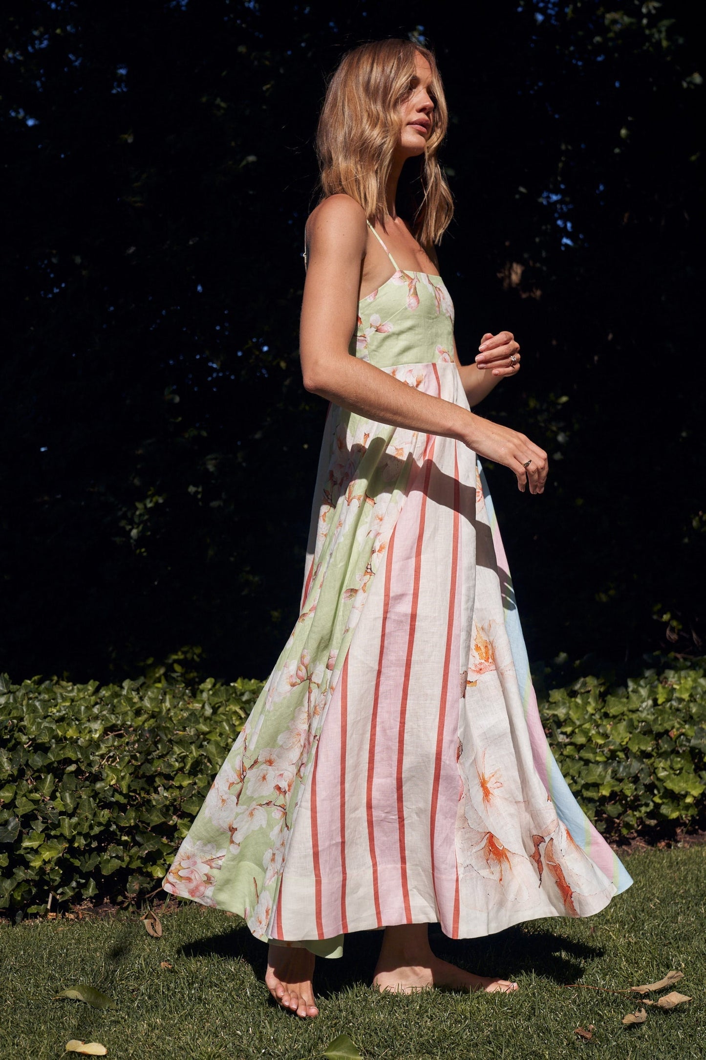 Elaine Print Spaghetti Strap Maxi Dress