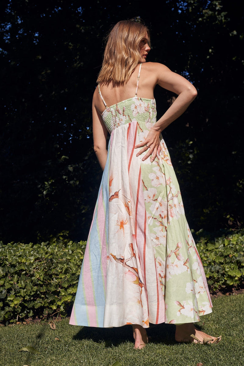 Elaine Print Spaghetti Strap Maxi Dress