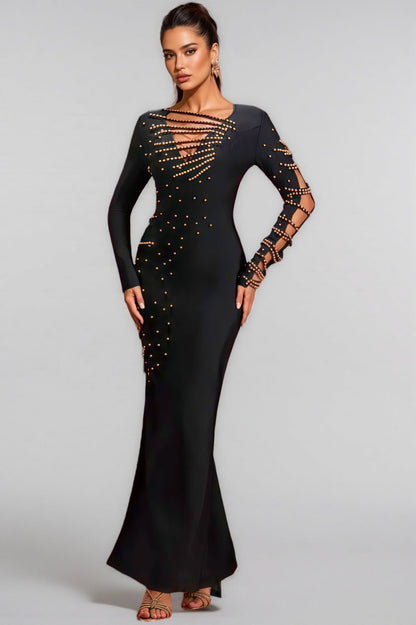Astred Beadwork Bandage Maxi Dress