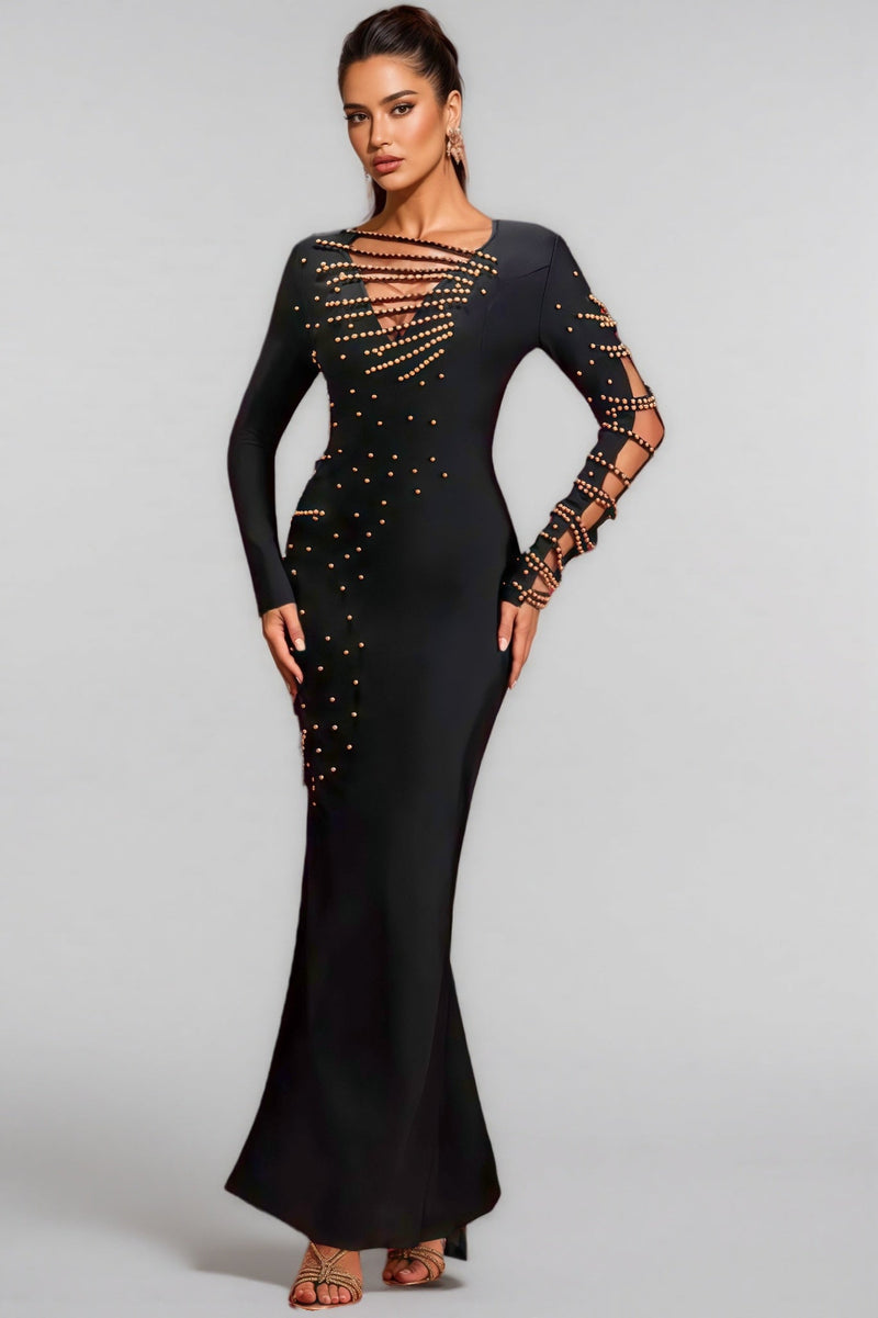 Astred Beadwork Bandage Maxi Dress