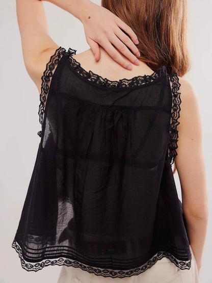 Color Hollow Out Ruffle Cardigan Tank Top