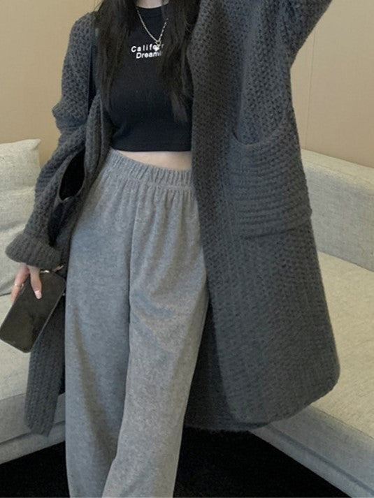 Color Oversized Knit Cardigan