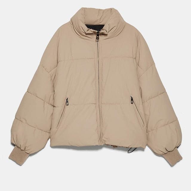 Winter Zipper Pockets Female Warm Coat