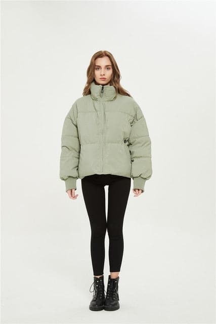 Winter Zipper Pockets Female Warm Coat