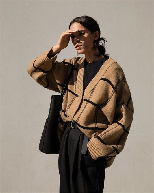 Lorra Plaid Cardigan