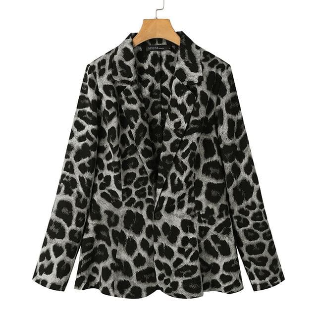 Leopard Lapel Coats
