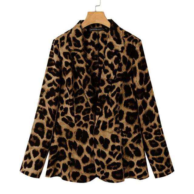 Leopard Lapel Coats