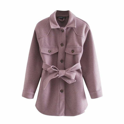 Long Sleeves Belted Warm Thicken Coats