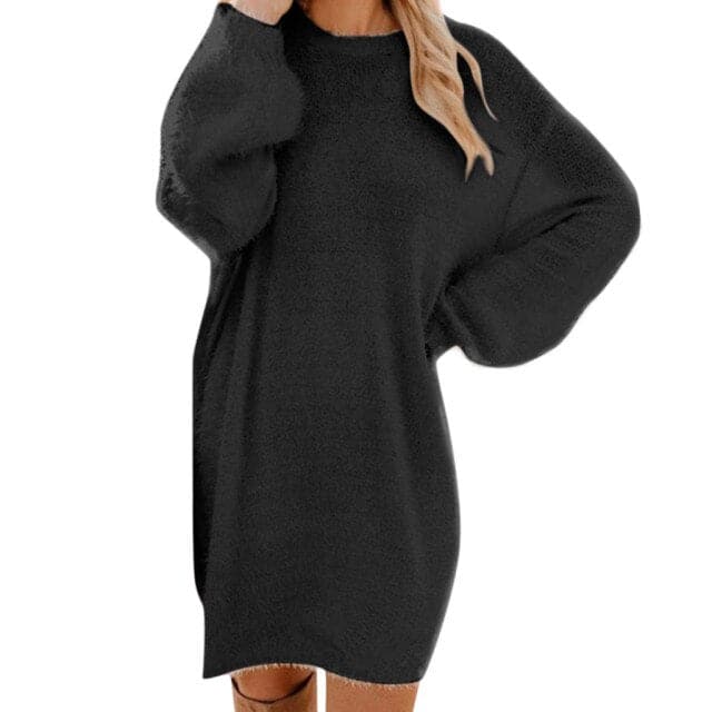 Knit Turtleneck Sweater Dresses
