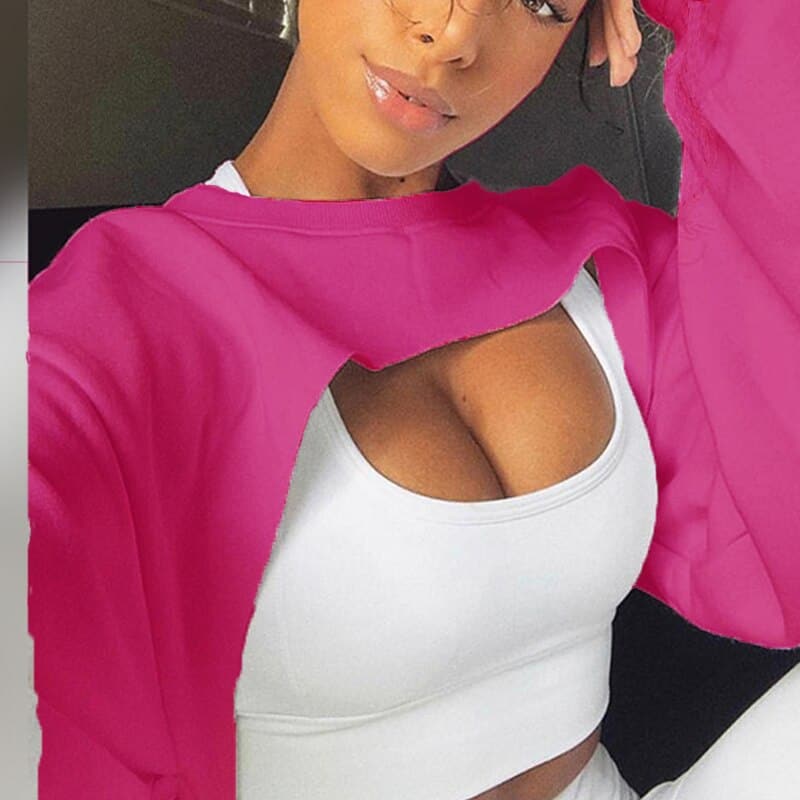Irregular Cut Out New O-neck Hoodies