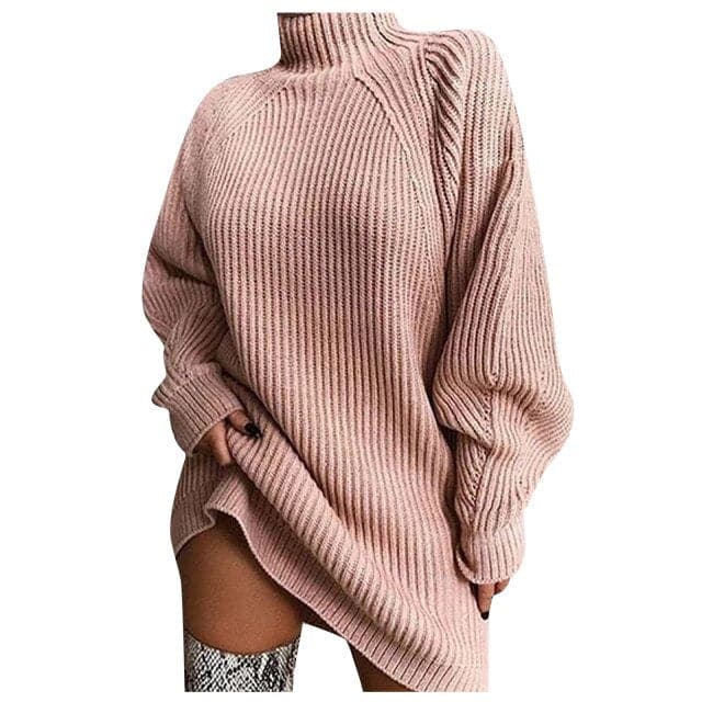 Dressbetty - Long Sleeve Knitted Mini Dresses