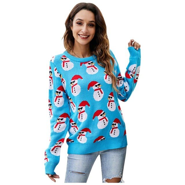 Dressbetty - Christmas Sweater Harajuku Knitted Little Penguin Cartoon Pullover O-neck Oversize Sweaters