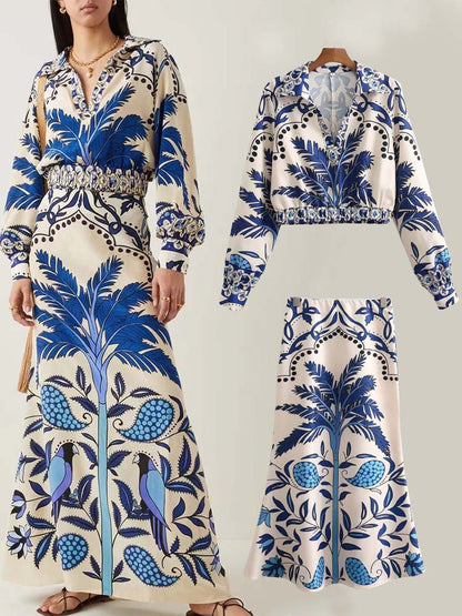 Mia Blouse & Long Skirt Set