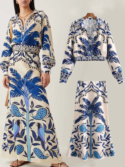 Mia Blouse & Long Skirt Set