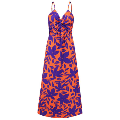 Cynthia V-neck Maxi Dress - Purple